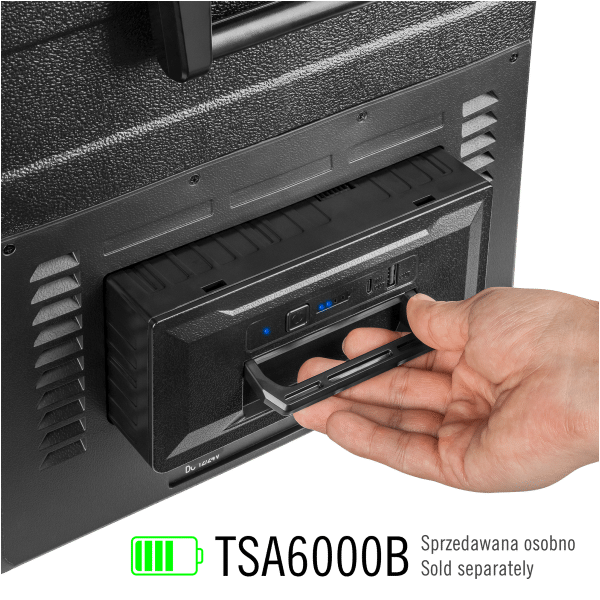 Profesjonalna lodówka turystyczna kompresorowa TEESA z funkcją mrożenia 32L DC12/24 AC 230V możliwość zasilania baterią