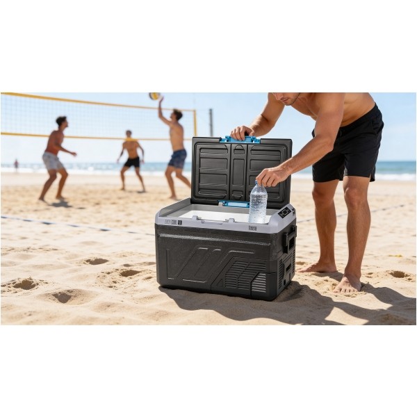 Profesjonalna lodówka turystyczna kompresorowa TEESA z funkcją mrożenia 40L DC12/24 AC 230V