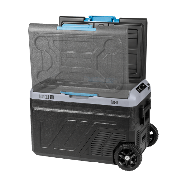 Profesjonalna lodówka turystyczna kompresorowa TEESA z funkcją mrożenia 40L DC12/24 AC 230V możliwość zasilania baterią, duże koła i solidna rączka, Bluetooth