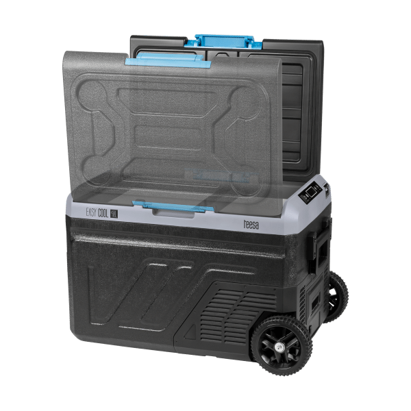 Profesjonalna lodówka turystyczna kompresorowa TEESA z funkcją mrożenia 40L DC12/24 AC 230V możliwość zasilania baterią, duże koła i solidna rączka, Bluetooth
