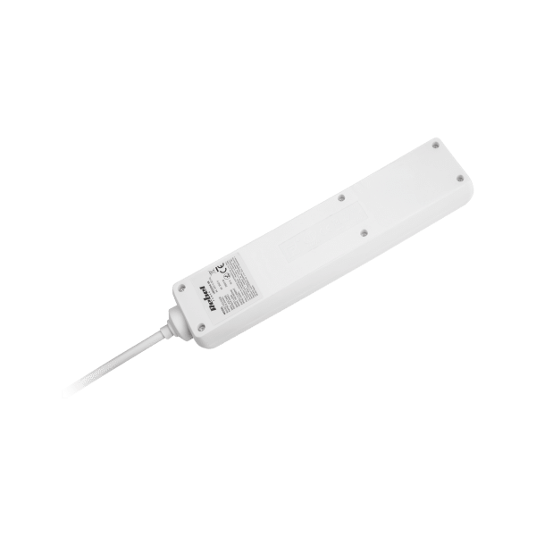 Przedłużacz 5 gniazd 1,5m typu francuskiego bez przełącznika (3x1,0mm) Rebel biały