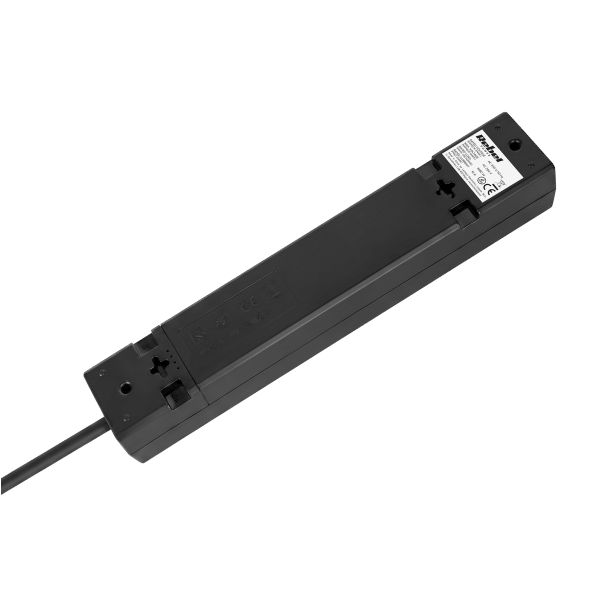 Przedłużacz 5 gniazd 2m typu francuskiego bez przełącznika (3x1,5mm) Rebel czarny