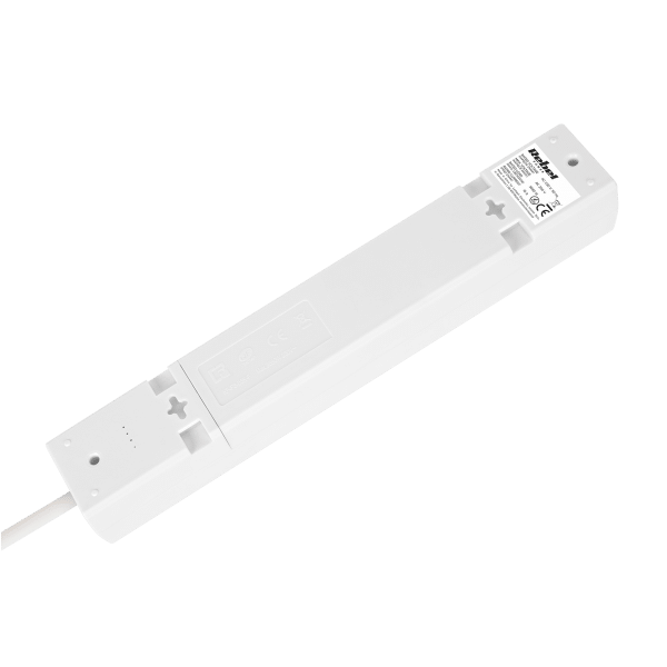 Przedłużacz 5 gniazd 2m typu francuskiego z przełącznikiem (3x1,5mm) Rebel biały