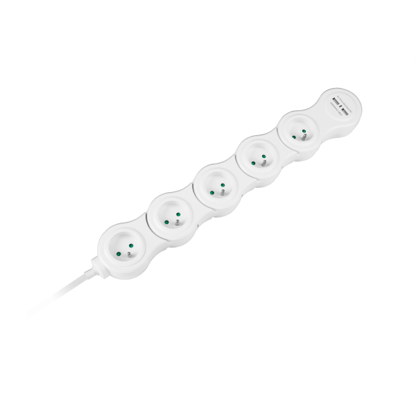 Przedłużacz sieciowy (snake) Rebel , 5 gniazd, przewód 1,5m