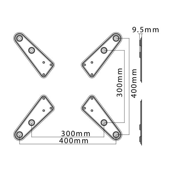 Przejściówka VESA do uchwytów LED/LCD