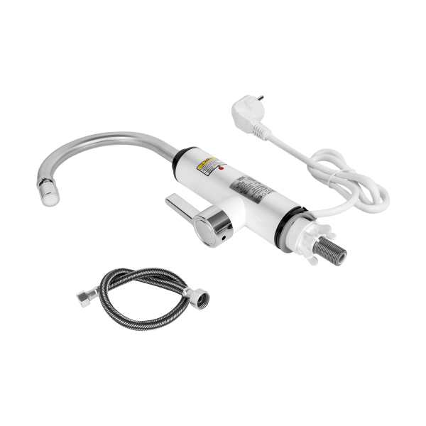 Przepływowy podgrzewacz wody - bateria kuchenna biała