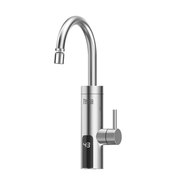 Przepływowy podgrzewacz wody - bateria kuchenna metalowa