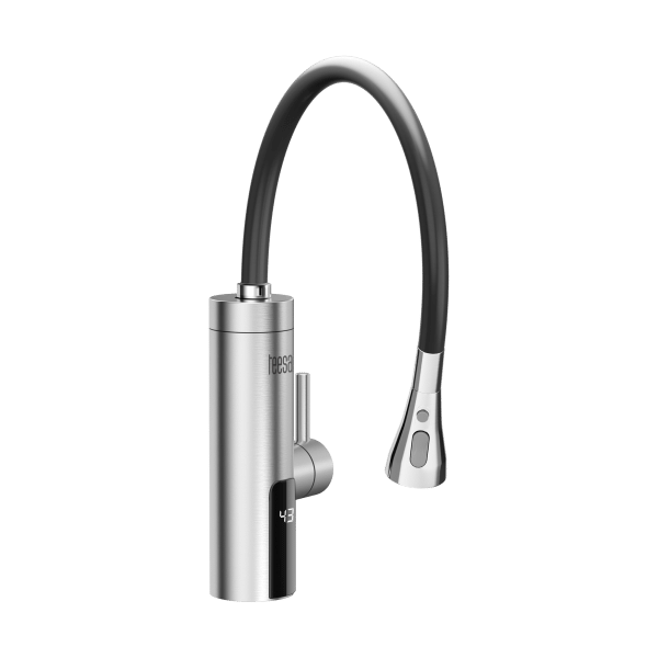 Przepływowy podgrzewacz wody - bateria metalowa kuchenna z elastyczną wylewką