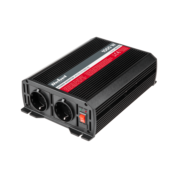 Przetwornica REBEL 24V/230V 1000W 2 gniazda typu F :niemieckie