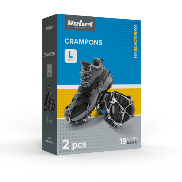 Raczki z kolcami na buty turystyczne, rozmiar L ( 41 - 44 ) , REBEL ACTIVE
