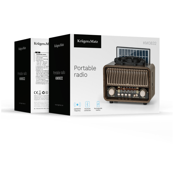 Radio przenośne analogowe solarne Kruger&Matz model KM0832