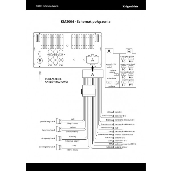 Radio samochodowe Kruger&Matz KM2004