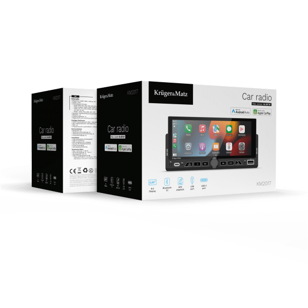 Radio samochodowe Kruger&Matz KM2017 CarPlay/AndroidAuto