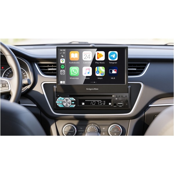 Radio samochodowe Kruger&Matz KM2018 z wysuwanym ekranem 7" CarPlay/AndroidAuto