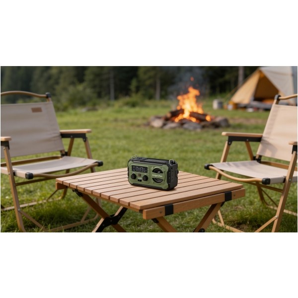 Radio solarne, przenośne radio awaryjne SOS, powerbank 10000mAh, latarka, dynamo, Kruger&Matz