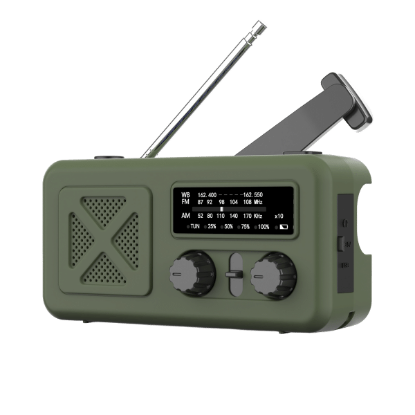 Radio solarne, przenośne radio awaryjne SOS, powerbank 2000mAh, latarka, dynamo, Kruger&Matz