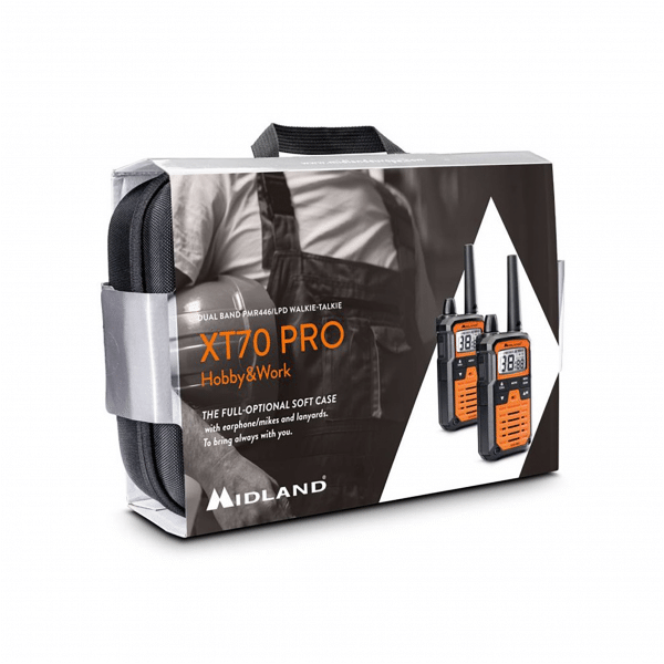 Radiotelefony ręczne PMR MIDLAND XT70 PRO walizka