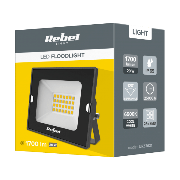 Reflektor led 20W Rebel , 6500K, 230V