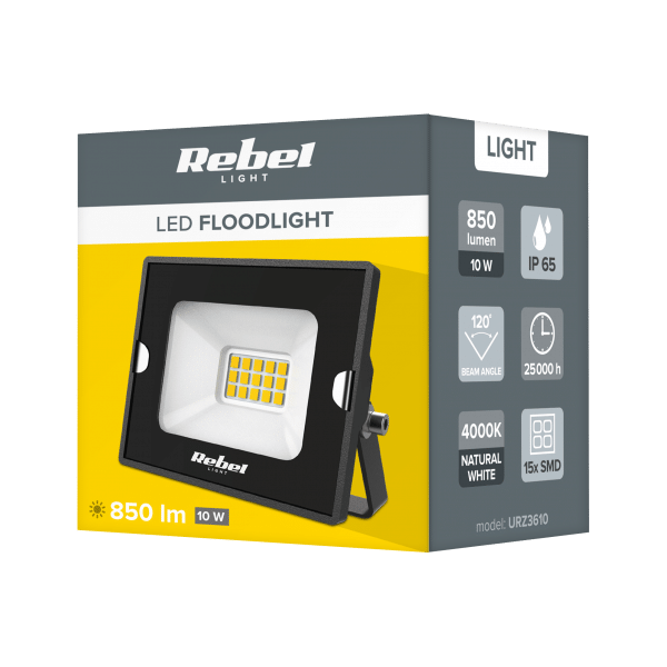 Reflektor LED naświetlacz Rebel 10W 4000K, 230 V