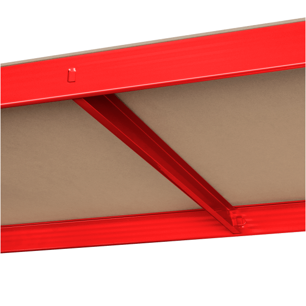 Regał metalowy magazynowy 180x90x40 czerwony Rebel