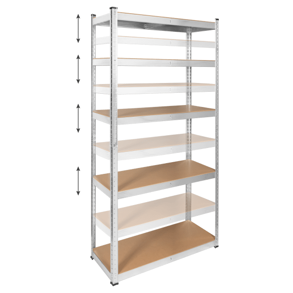 Regał metalowy magazynowy 180x90x40 srebrny Rebel