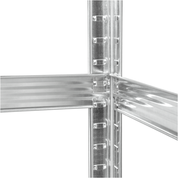 Regał metalowy magazynowy 180x90x40 srebrny Rebel