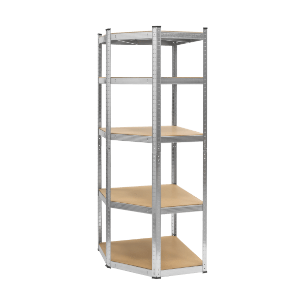 Regał metalowy magazynowy narożny 180x40x70 srebrny Rebel