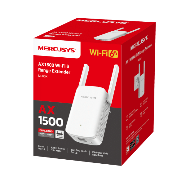 Repeater-wzmacniacz sygnału Wi-Fi Mercusys ME60X AX1500