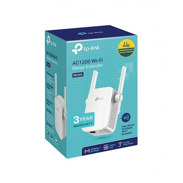 Repeater-wzmacniacz TP-Link RE305 AC1200 Dwuzakresowy, 1xLAN, WiFi 802.11a/b/g/n/ac