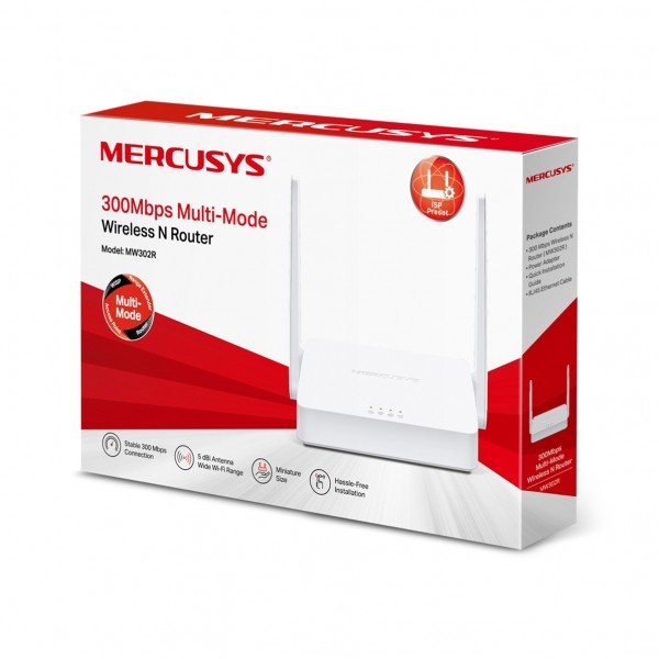 Router Mercusys MW302R, N300, 1xWAN 2xLAN