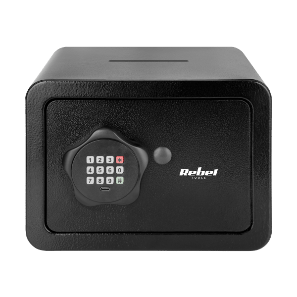Sejf domowy elektroniczny na kod PIN i klucz – sejf na pieniądze i dokumenty Rebel RB-7001