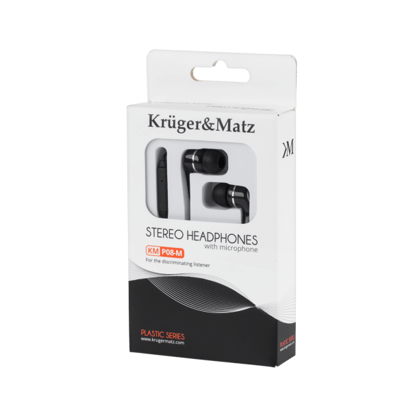 Słuchawki dokanałowe z mikrofonem Kruger&Matz KMP08-M