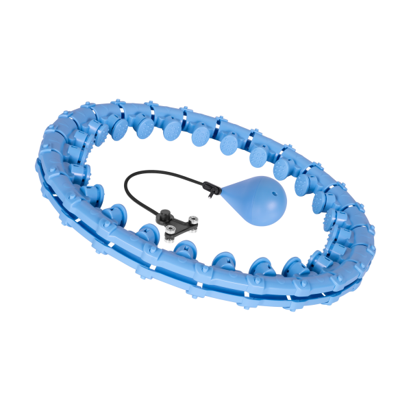 Smart Hula Hop odchudzające koło z wypustkami i obciążeniem 50cm, niebieskie, REBEL ACTIVE