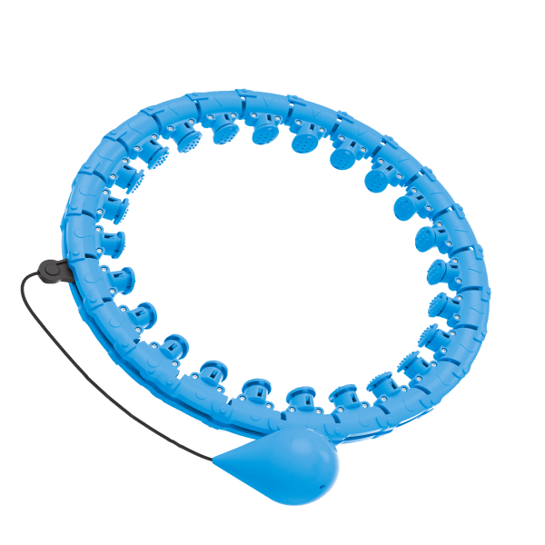 Smart Hula Hop odchudzające koło z wypustkami i obciążeniem 50cm, niebieskie, REBEL ACTIVE