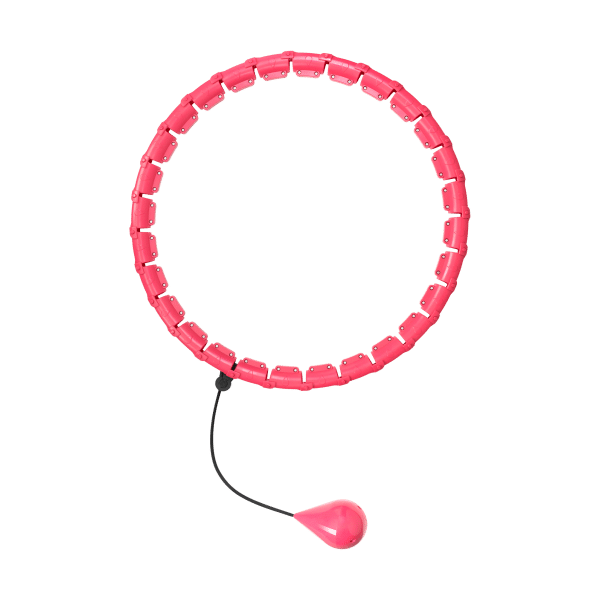 Smart Hula Hop odchudzające koło z wypustkami i obciążeniem 50cm, różowe, REBEL ACTIVE