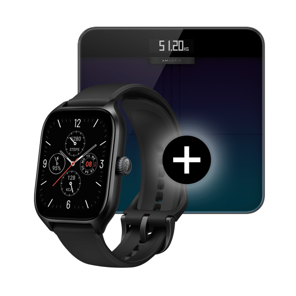 Smartwatch Amazfit GTS 4 Black + Waga Smart Scale