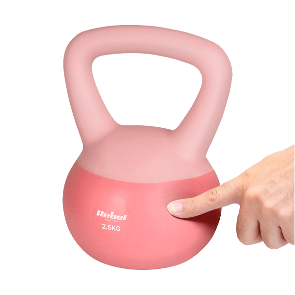 Soft Kettlebell miękki winylowy 2.5kg REBEL ACTIVE