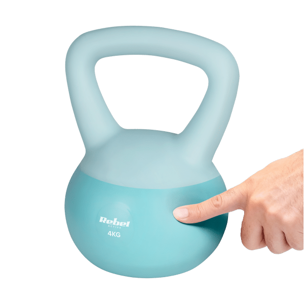 Soft Kettlebell miękki winylowy 4kg REBEL ACTIVE