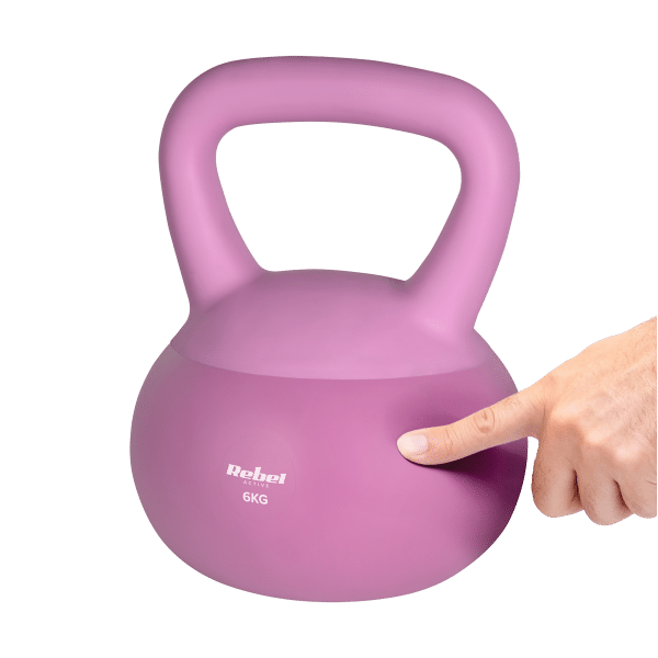 Soft Kettlebell miękki winylowy 6kg REBEL ACTIVE