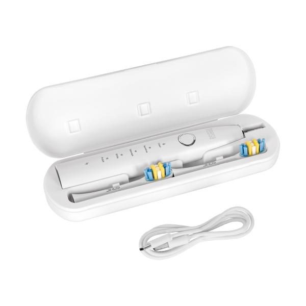 Soniczna szczoteczka do zębów TEESA SONIC 2 biała, 5 trybów pracy, etui podróżne , USB typ C