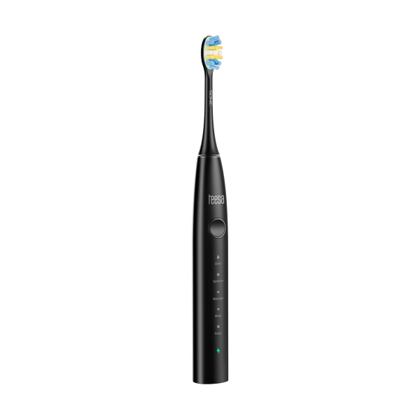 Soniczna szczoteczka do zębów TEESA SONIC 2 czarna , 5 trybów pracy, etui podróżne , USB typ C