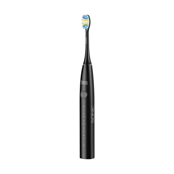 Soniczna szczoteczka do zębów TEESA SONIC 2 czarna , 5 trybów pracy, etui podróżne , USB typ C