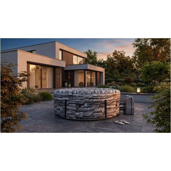 Spa ogrodowe, basen pompowany, hydromasaż AVENLI NICE 6 osobowe 204x70 cegła