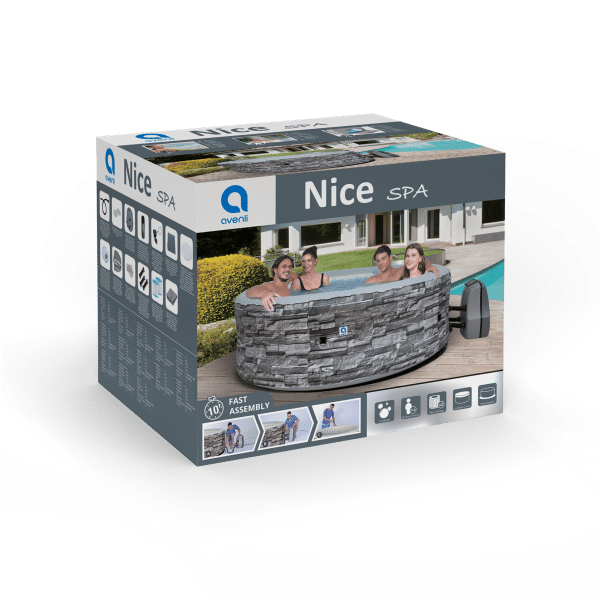 Spa ogrodowe, basen pompowany, hydromasaż AVENLI NICE 6 osobowe 204x70 cegła