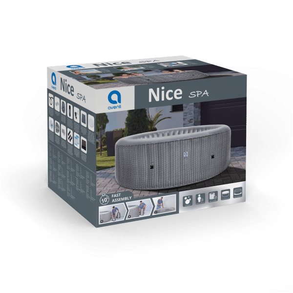 Spa ogrodowe, jacuzzi pompowane AVENLI NICE 6 osobowe 204x70 silver