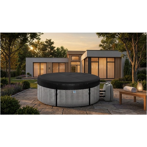 Spa ogrodowe, jacuzzi pompowane AVENLI NICE 6 osobowe 204x70 silver