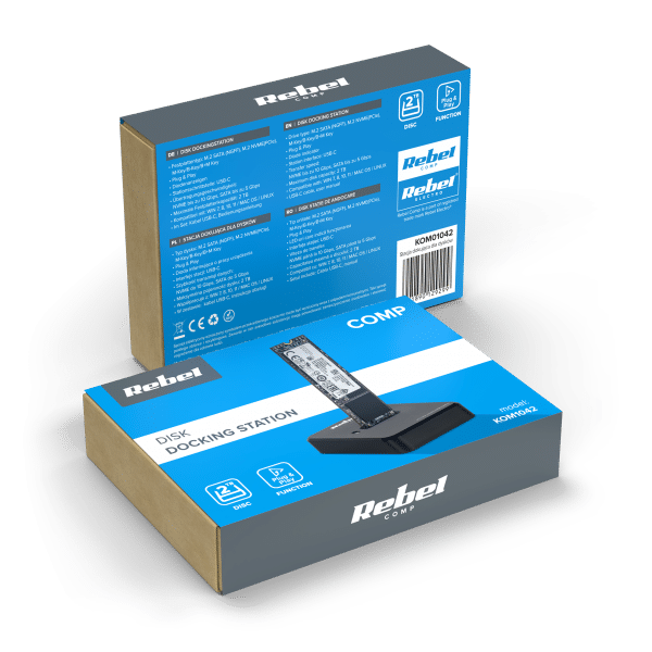 Stacja dokująca dysków NVME M2 (Mkey+ B+Mkey) USB typu C aluminiowa Rebel