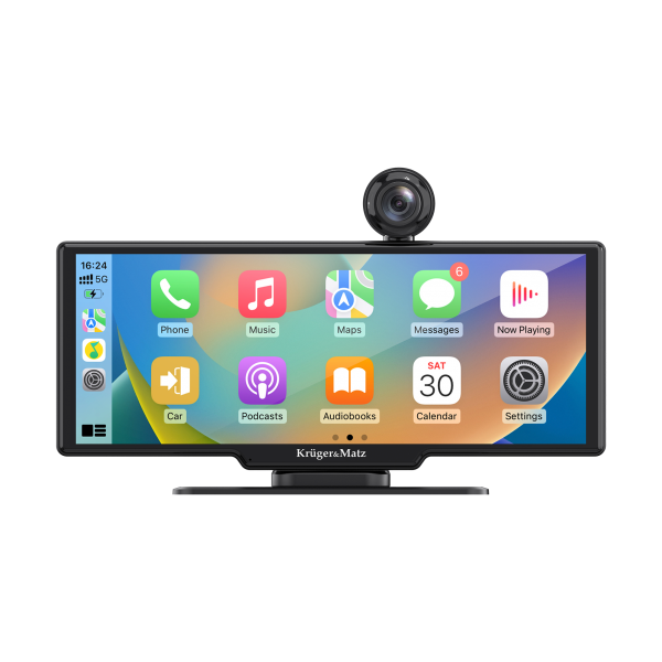 Stacja multimedialna 10" Android Auto Apple Carplay z DVR i kamerą cofania Kruger&Matz