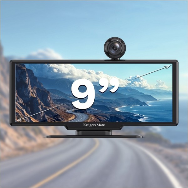 Stacja multimedialna 10" Android Auto Apple Carplay z DVR i kamerą cofania Kruger&Matz