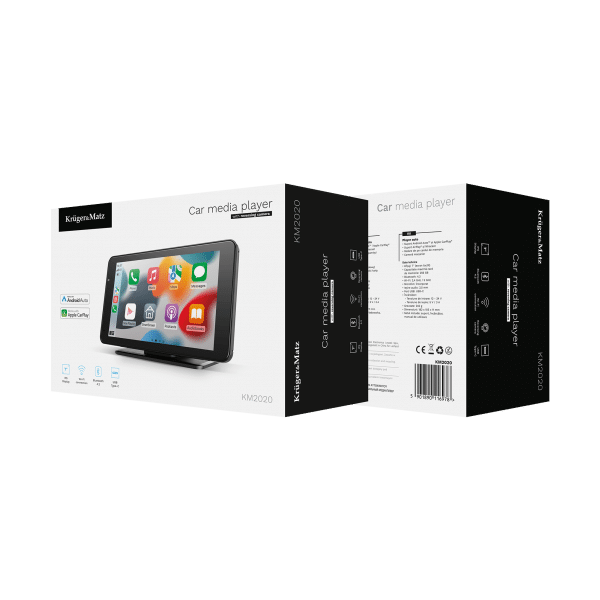 Stacja multimedialna 7" Android Auto Apple Carplay z kamerą cofania Kruger&Matz